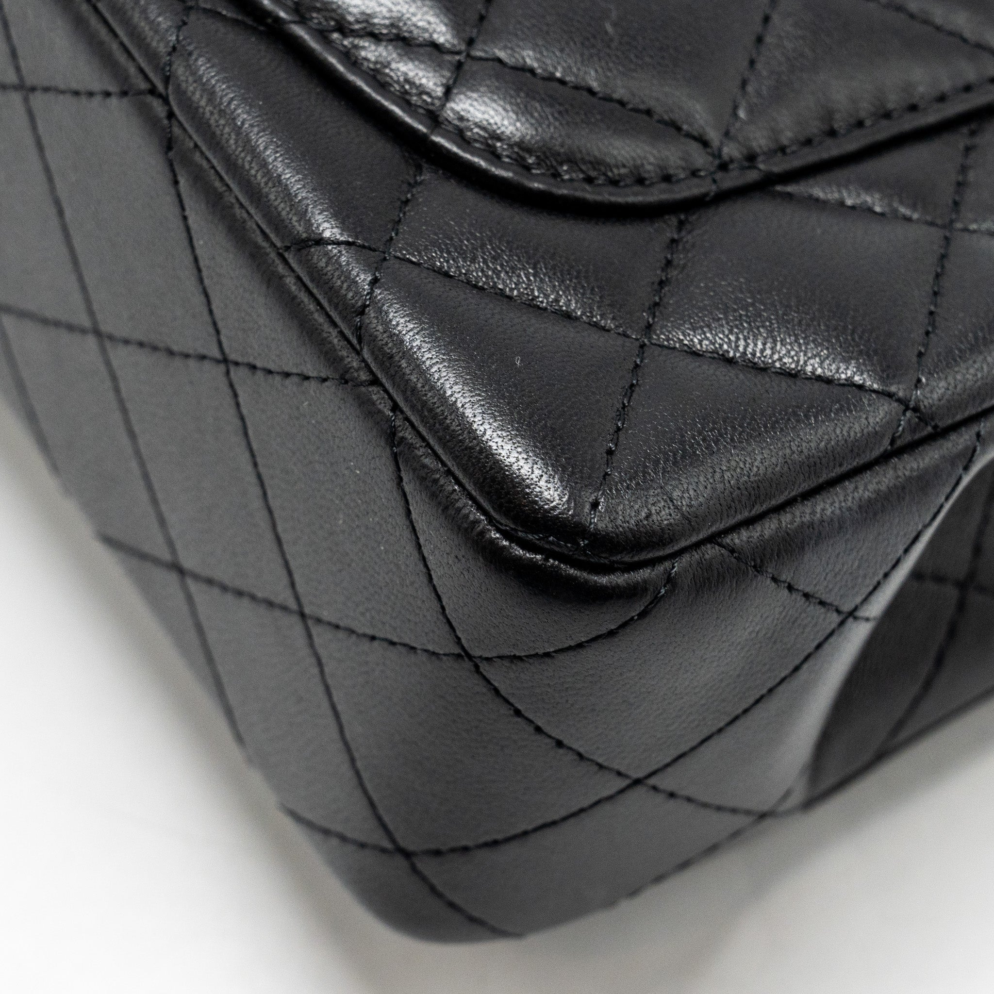 Chanel Top Handle Mini Rectangular Flap Bag Lambskin Black L (Microchip)