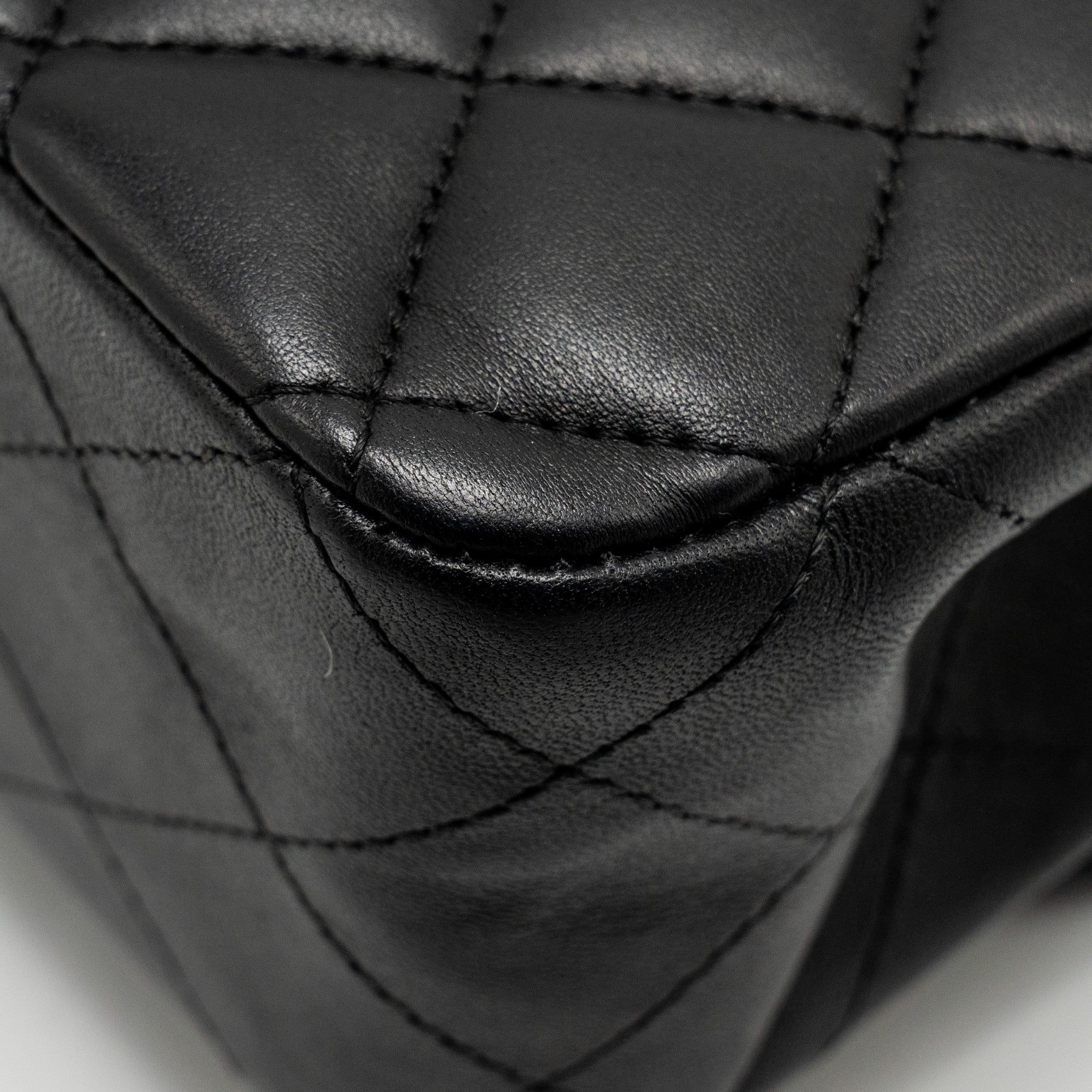Chanel Medium Classic Double  Flap Bag Lambskin Black
