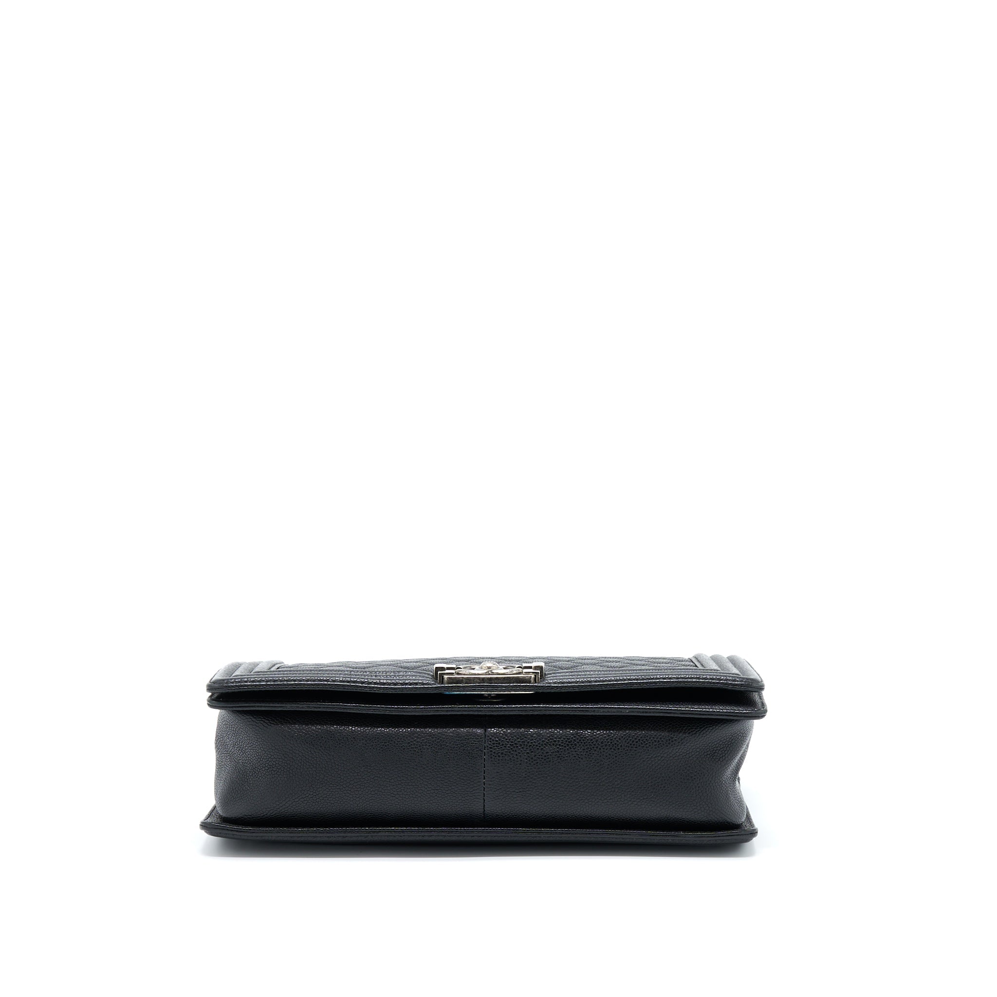 Chanel New Medium 28cm Boy Bag Caviar Black Ruthenium