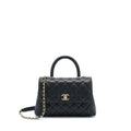 Chanel Small Coco Handle Caviar Black L (Microchip)