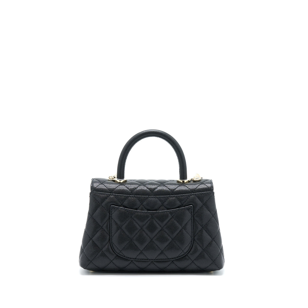 Chanel Small Coco Handle Caviar Black L (Microchip)