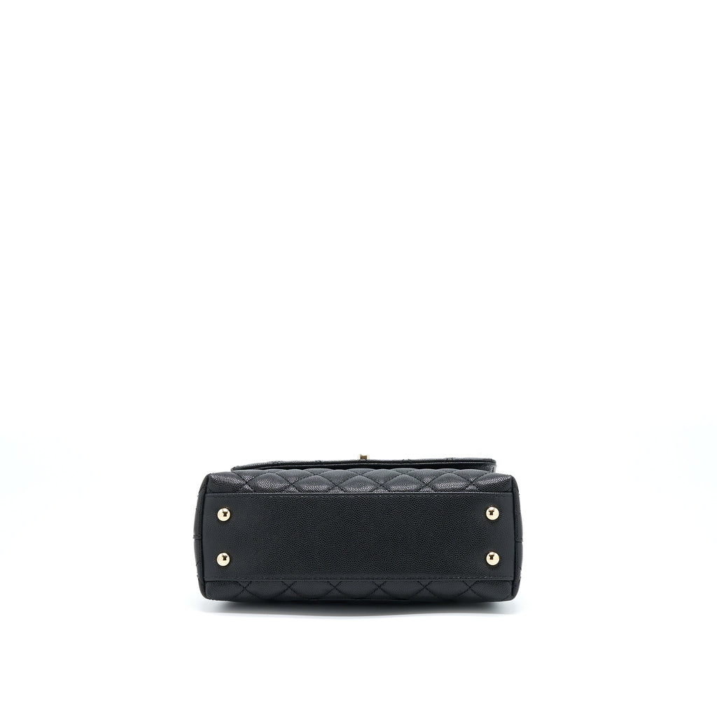 Chanel Small Coco Handle Caviar Black L (Microchip)