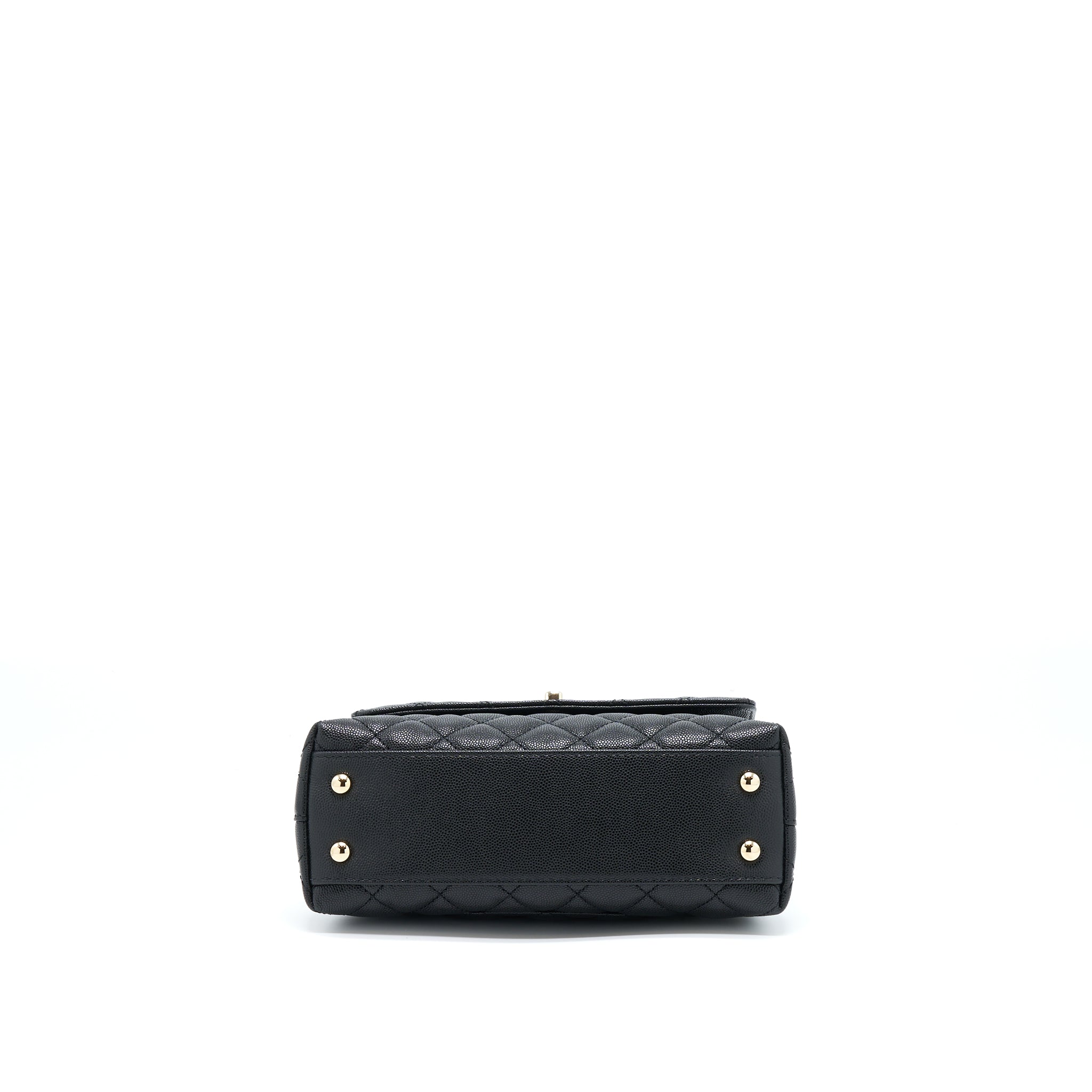 Chanel Small Coco Handle Caviar Black L (Microchip)