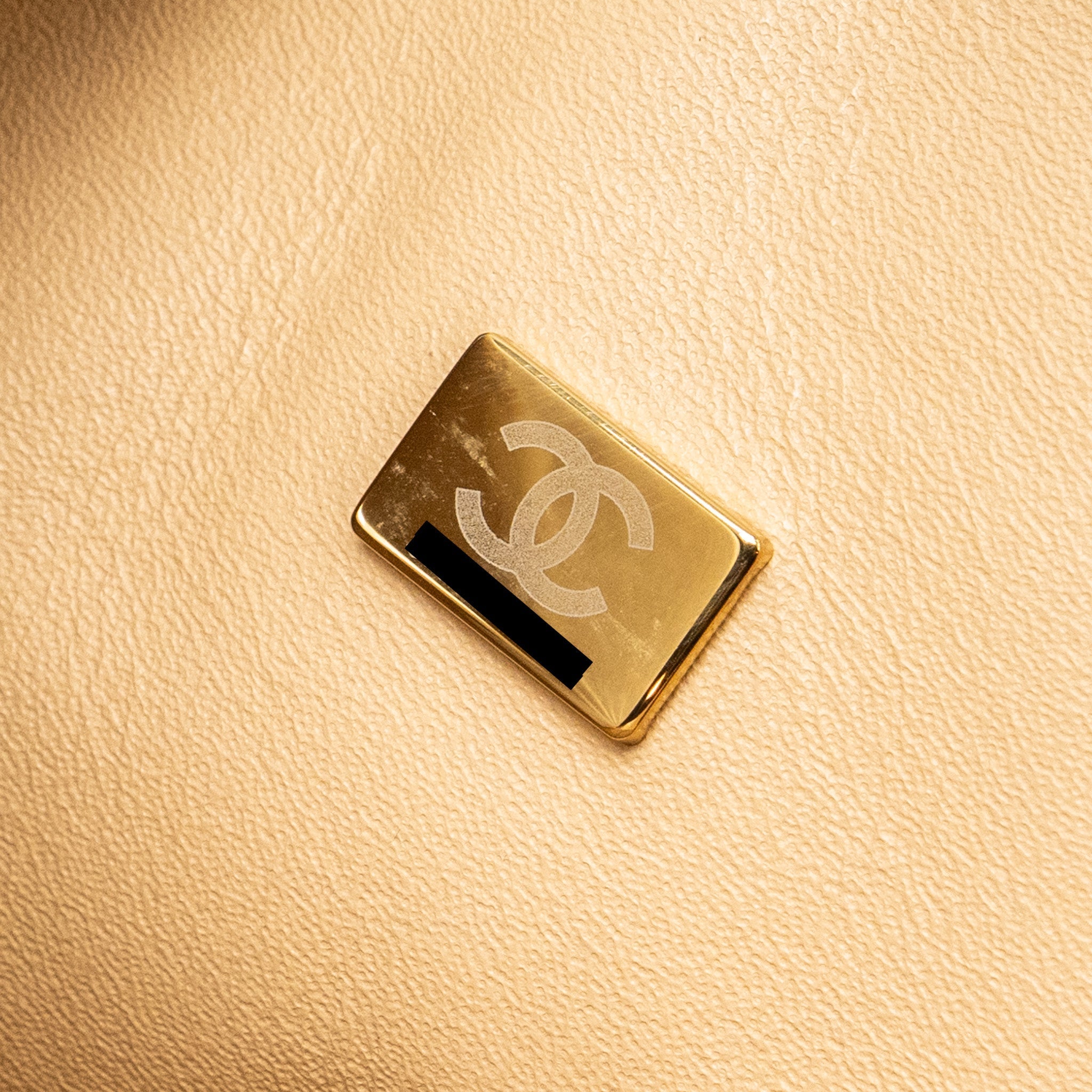 Chanel Jumbo Classic Double Flap Caviar Beige L (Microchip)