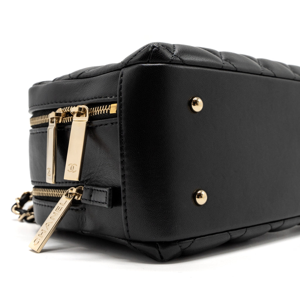 Chanel Trendy CC Top Handle Vanity Bag Lambskin Black