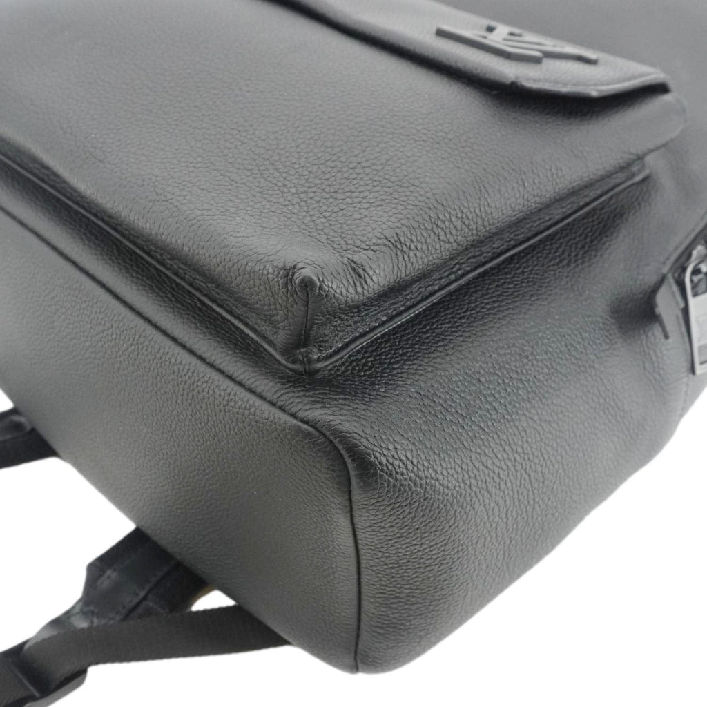LOUIS VUITTON Takeoff Aerogram Grained Calf Leather Backpack Black