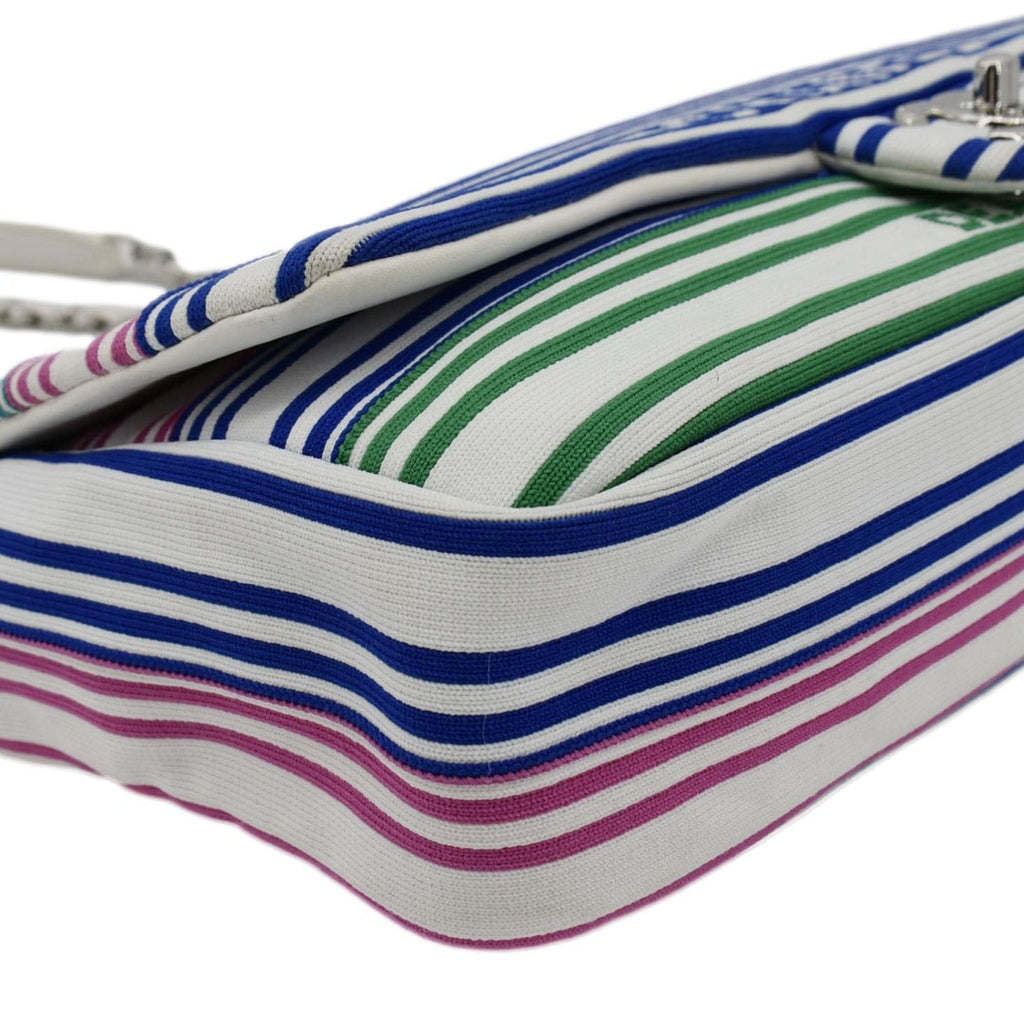 CHANEL Venise Biarritz Flap Mixed Fibers Shoulder Bag Multicolor