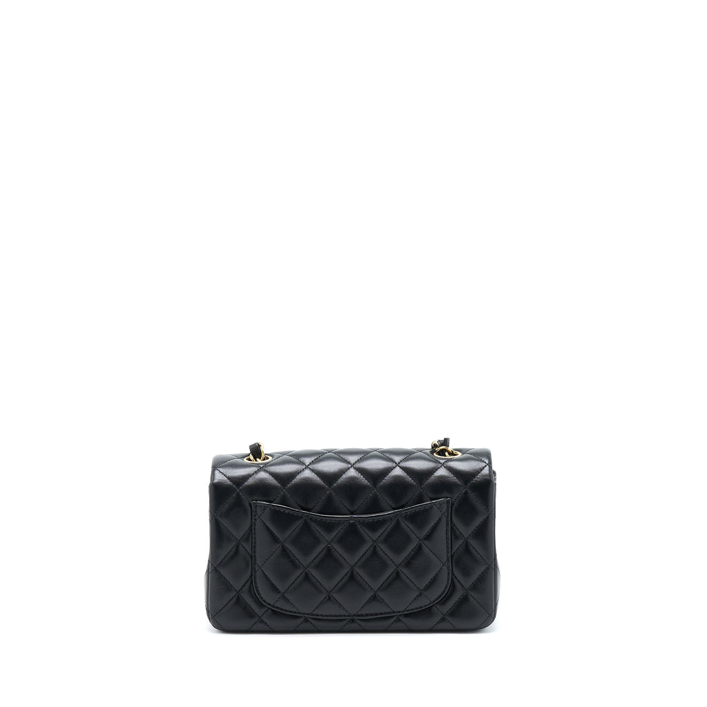 Chanel Mini Rectangular Lambskin Black L(Microchip)