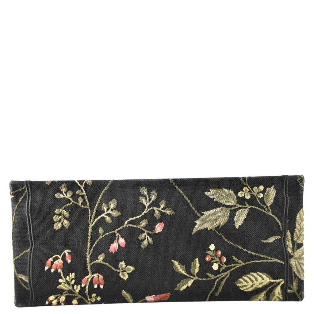 CHRISTIAN DIOR Book Embroidery Canvas Tote Bag Multicolor