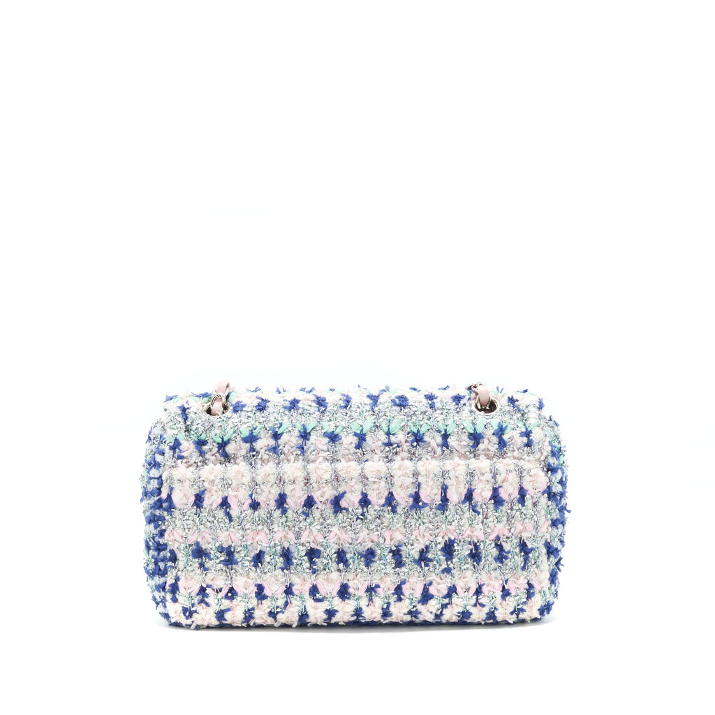 Chanel tweed classic flap bag multi colour