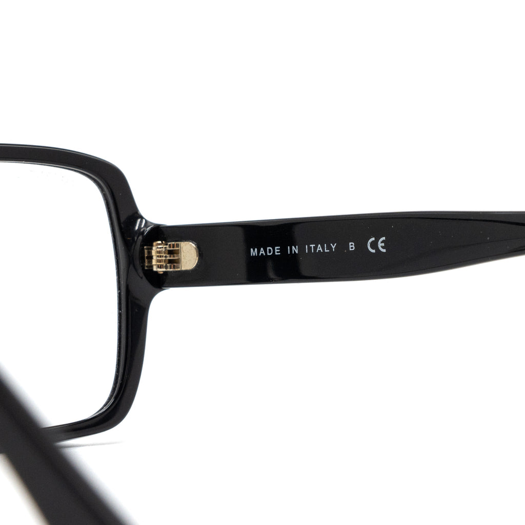 Chanel 5408-A Square Glasses Frame Letter Black