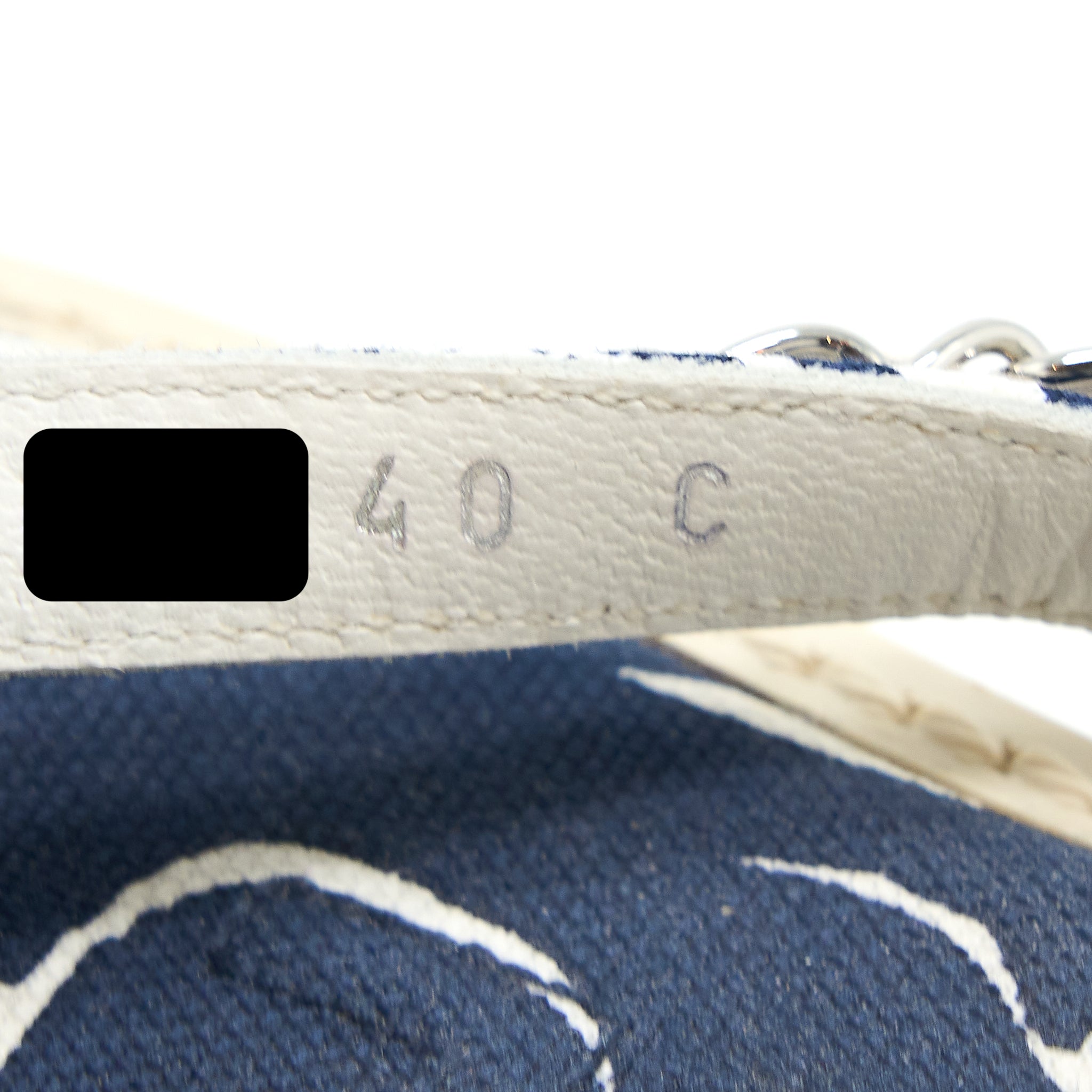 Chanel Size 40 Flip Flops with Chain Rubber/Canvas Multicolour