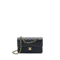 Chanel Small Classic Double Flap Bag Caviar Black  (Microchip)