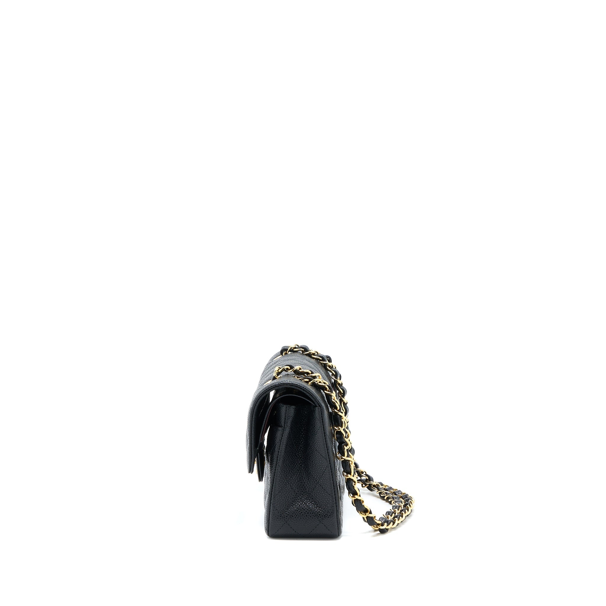 Chanel Small Classic Double Flap Bag Caviar Black  (Microchip)