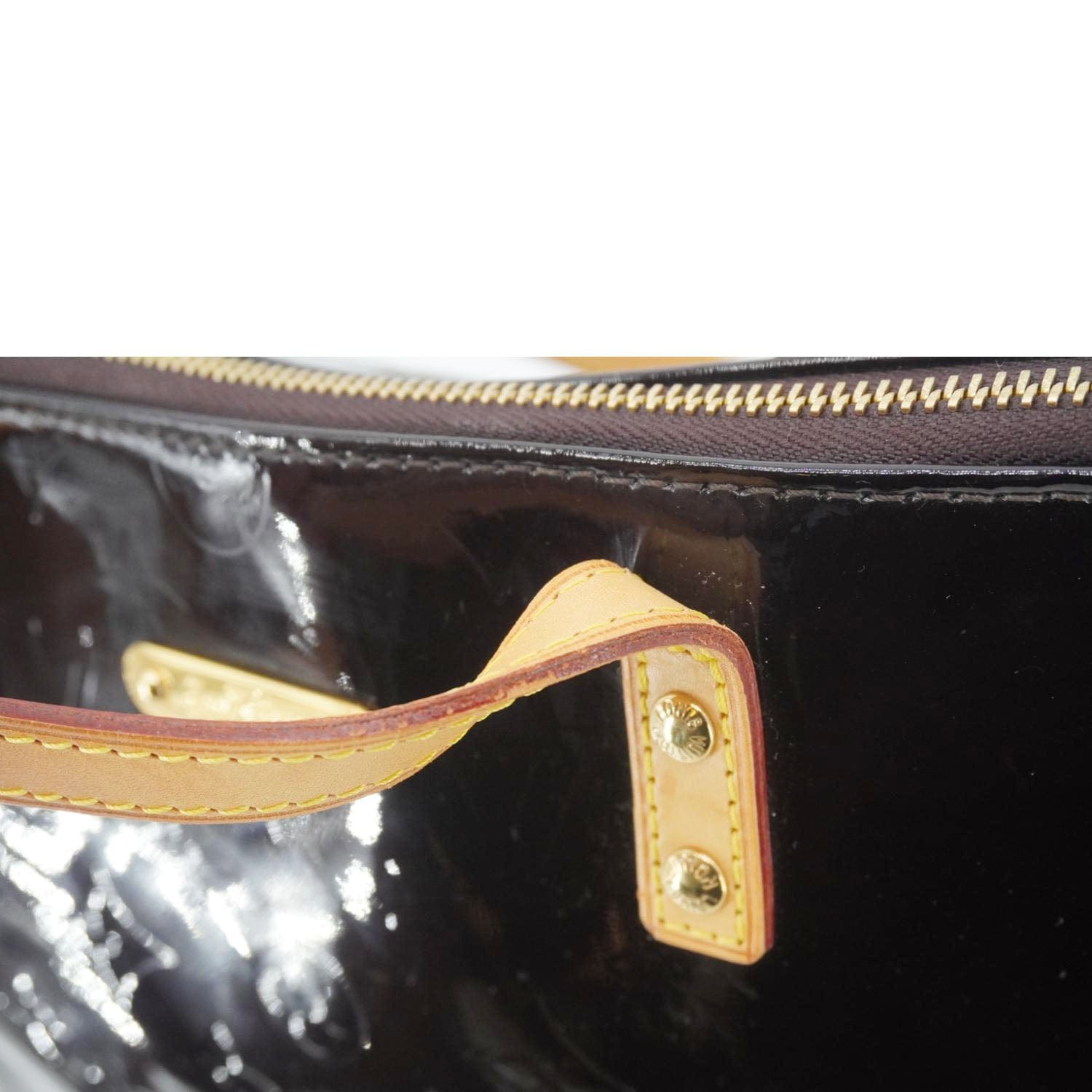 LOUIS VUITTON Bellevue Vernis Leather Tote Bag Burgundy