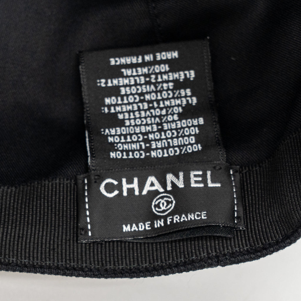 Chanel 24C CC Logo Baseball Cap Black