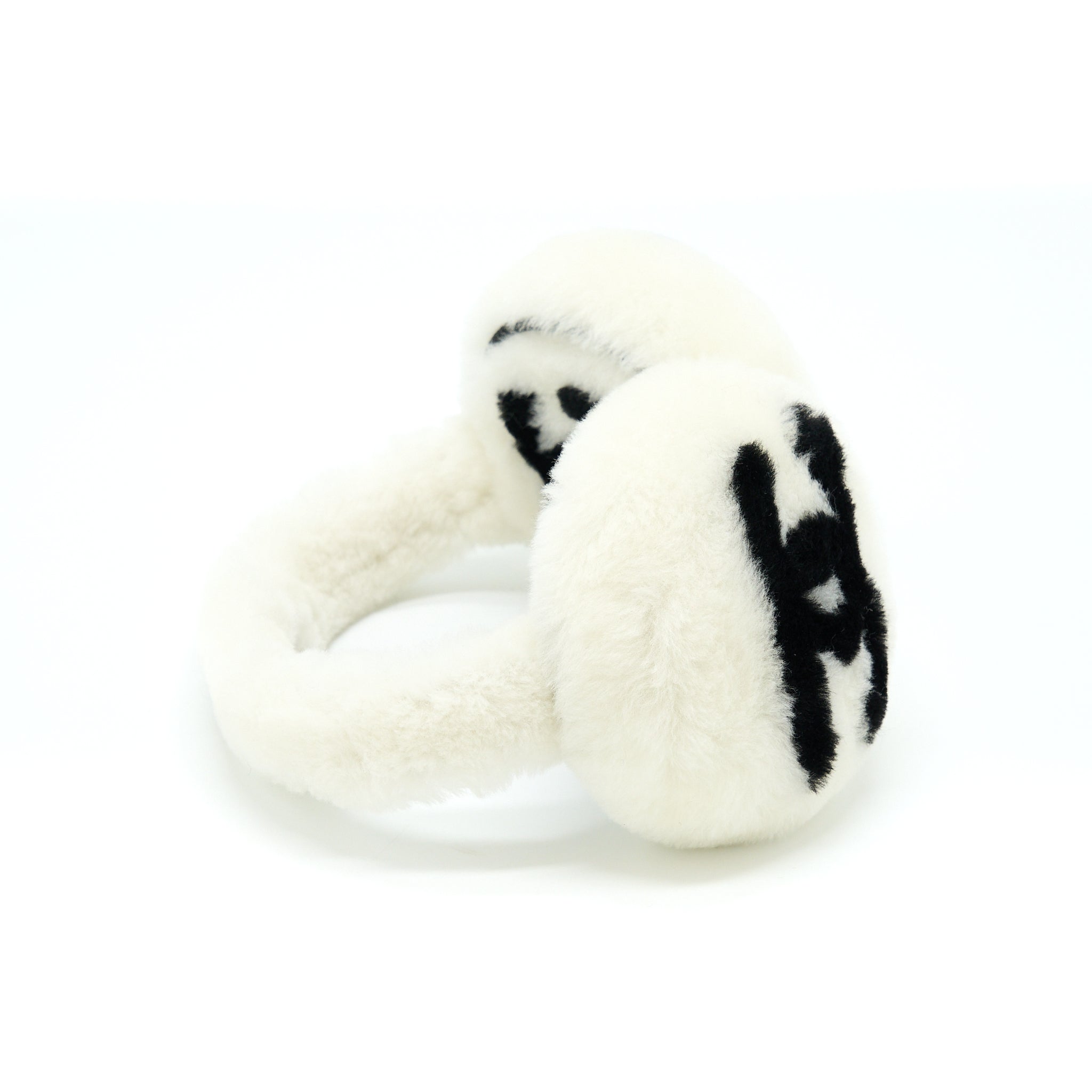 Chanel 22P Shearling CC Logo Earmuffs White/Black