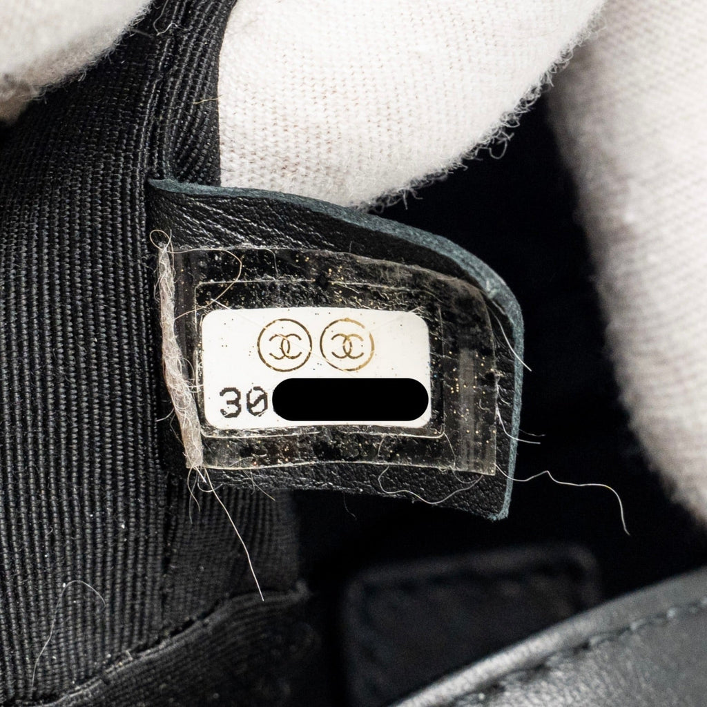 Chanel Top Handle Boy Bucket Bag Lambskin Black