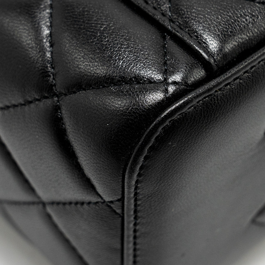 Chanel Pearl Crush Long Vanity Case Lambskin Black  (Microchip)