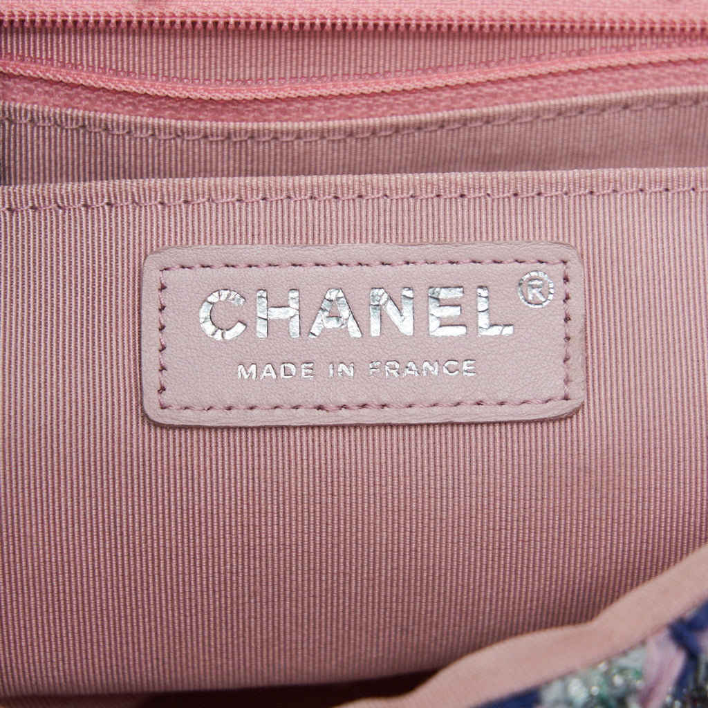 Chanel tweed classic flap bag multi colour