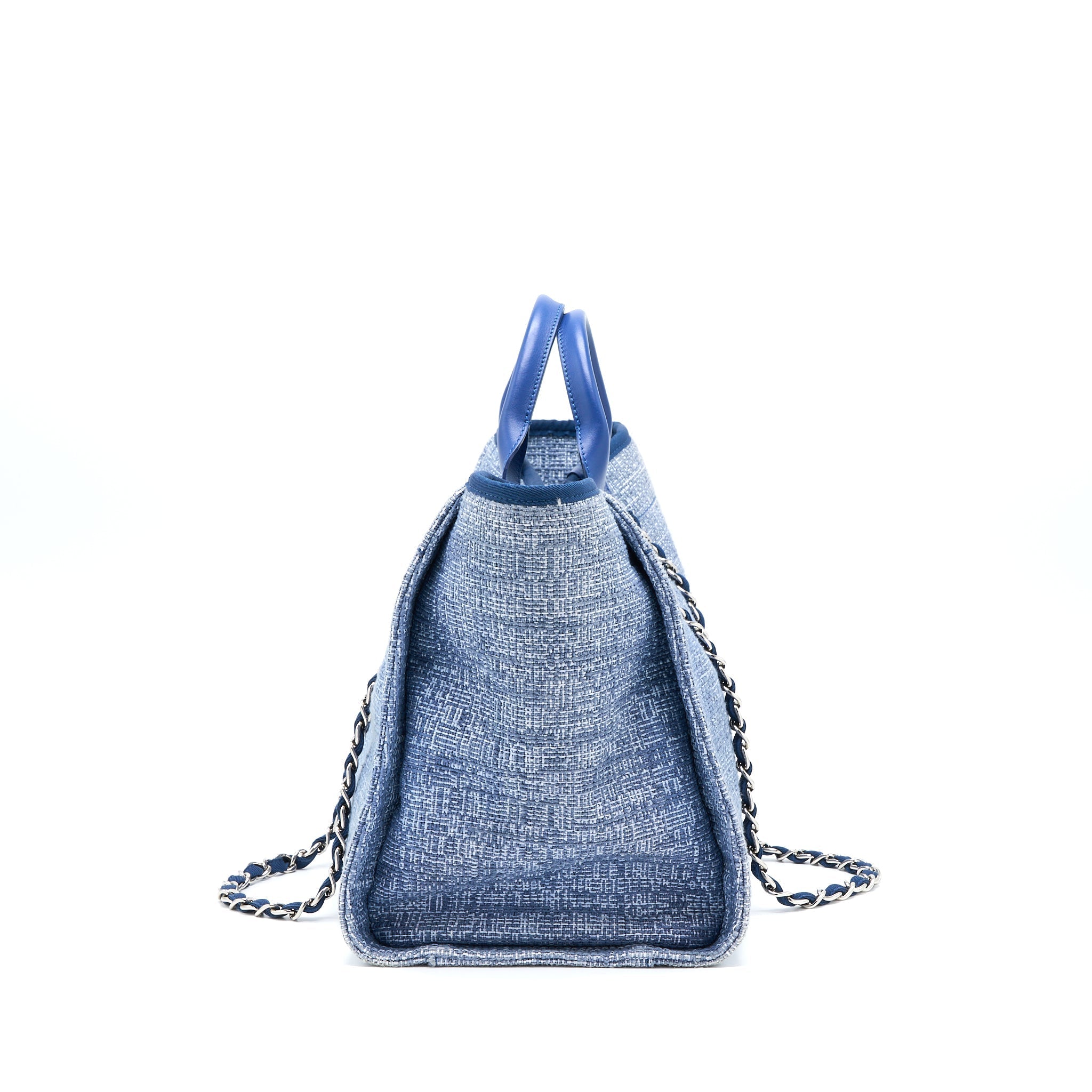 Chanel Deauville Tote Tweed Light Blue
