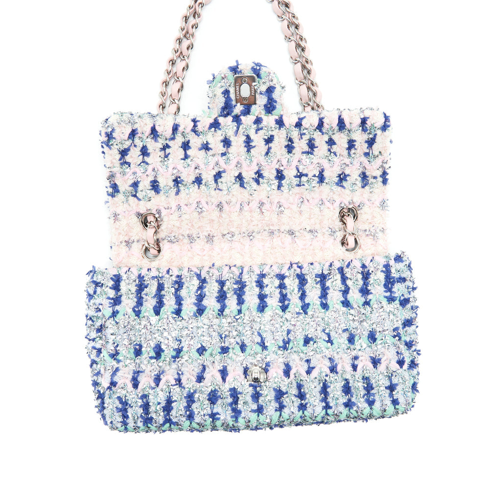 Chanel tweed classic flap bag multi colour