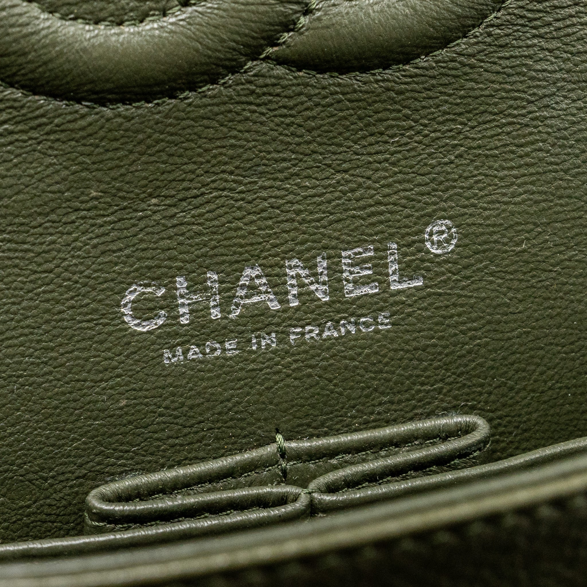 Chanel Medium Classic Double Flap Bag Caviar Olive Green