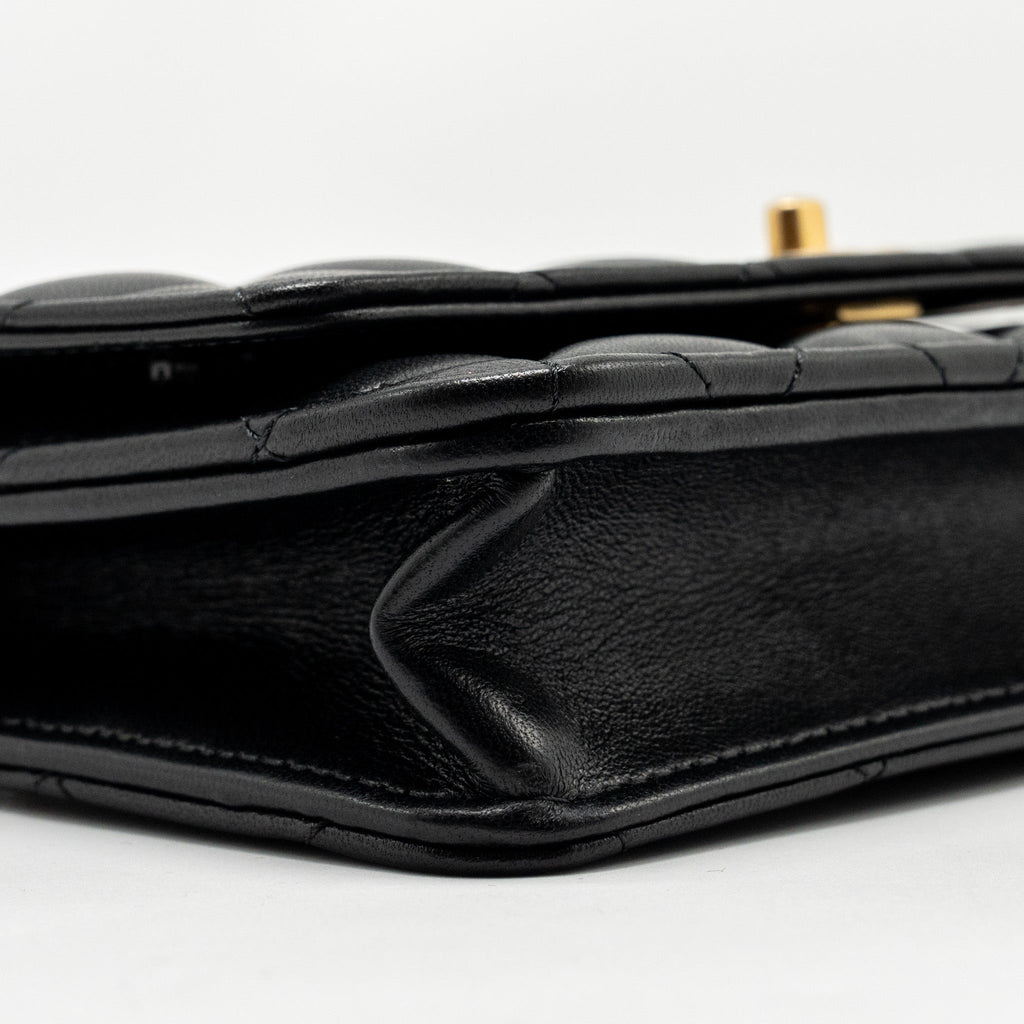 Chanel Pearl Crush Wallet on Chain Lambskin Black  (Microchip)
