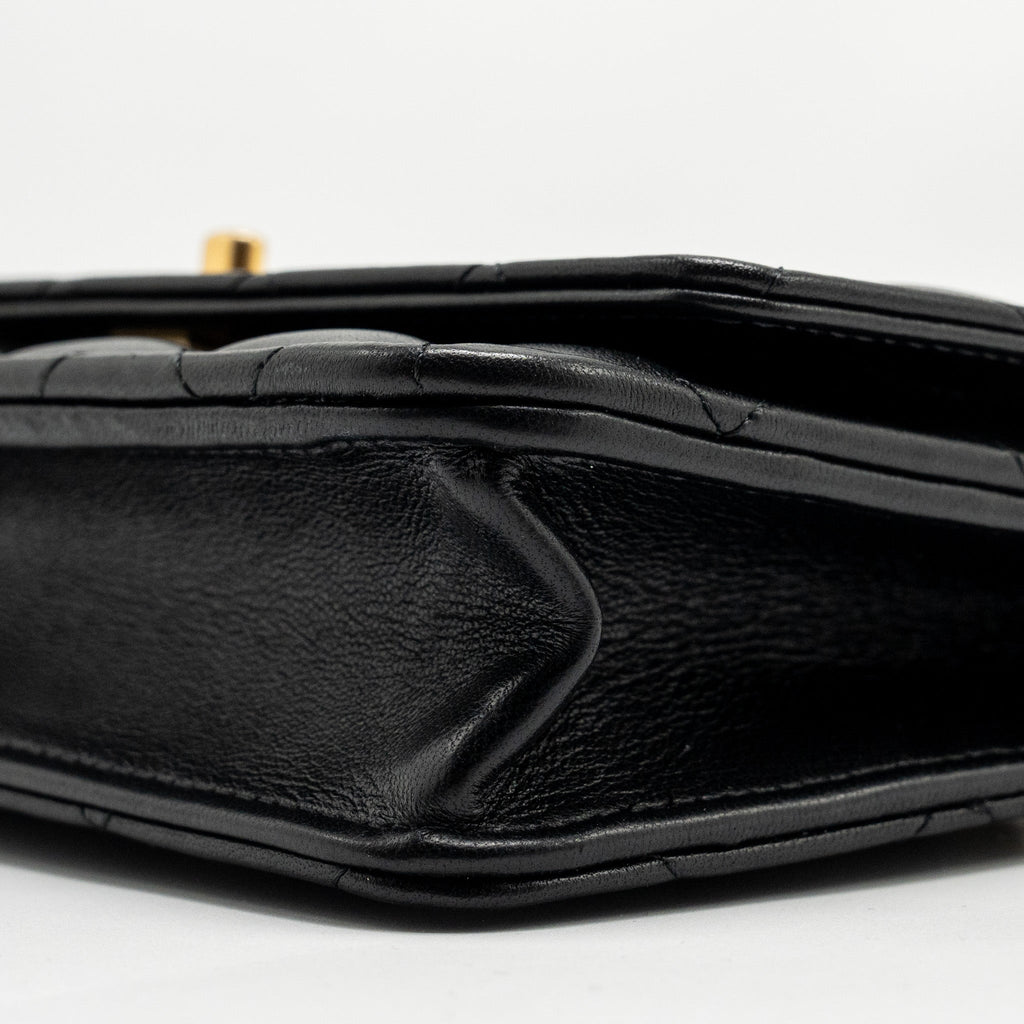 Chanel Pearl Crush Wallet on Chain Lambskin Black  (Microchip)