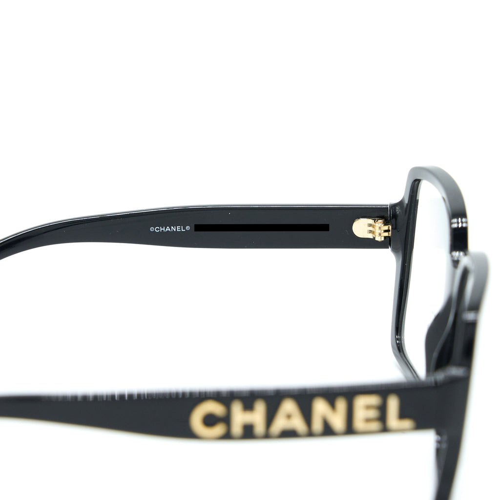 Chanel Square Glasses Frame Black