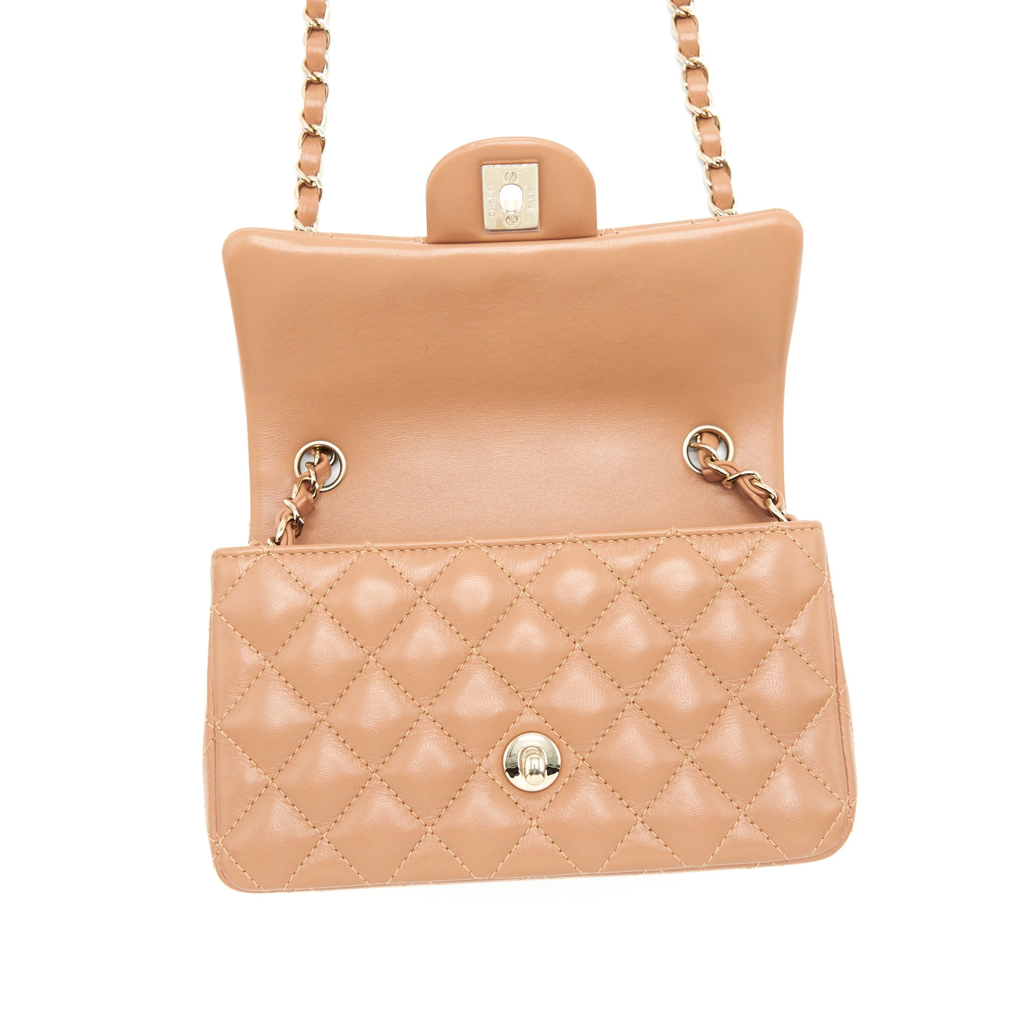 Chanel 22S Mini Rectangular Flap Bag Caramel L