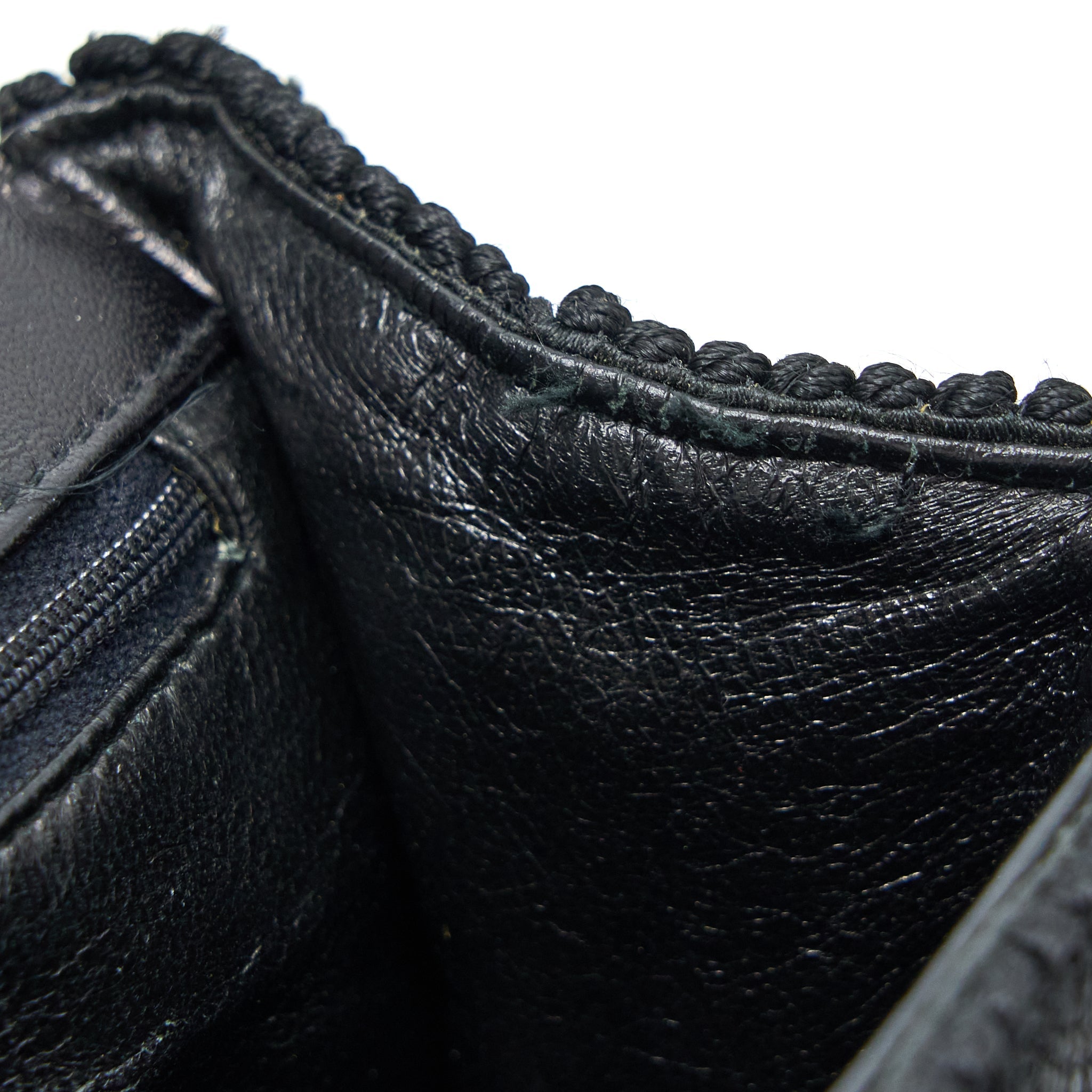 Chanel Vintage Top Handle Flap Bag Woven Silk Black