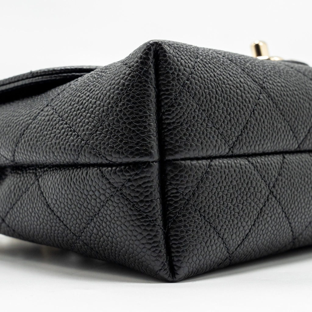 Chanel Chain Handle Flap Bag Quilted Calfskin Black L