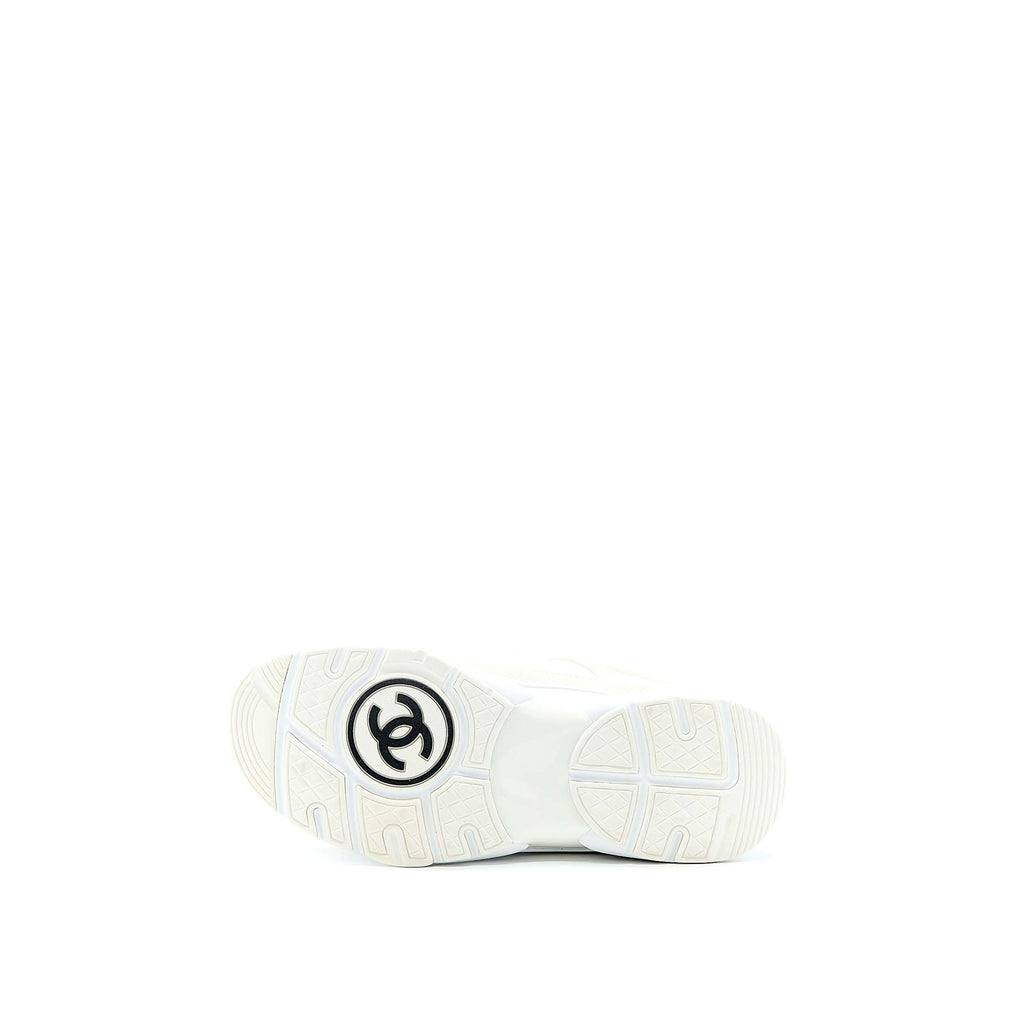 Chanel Size 37.5 22K CC Logo Sneaker White