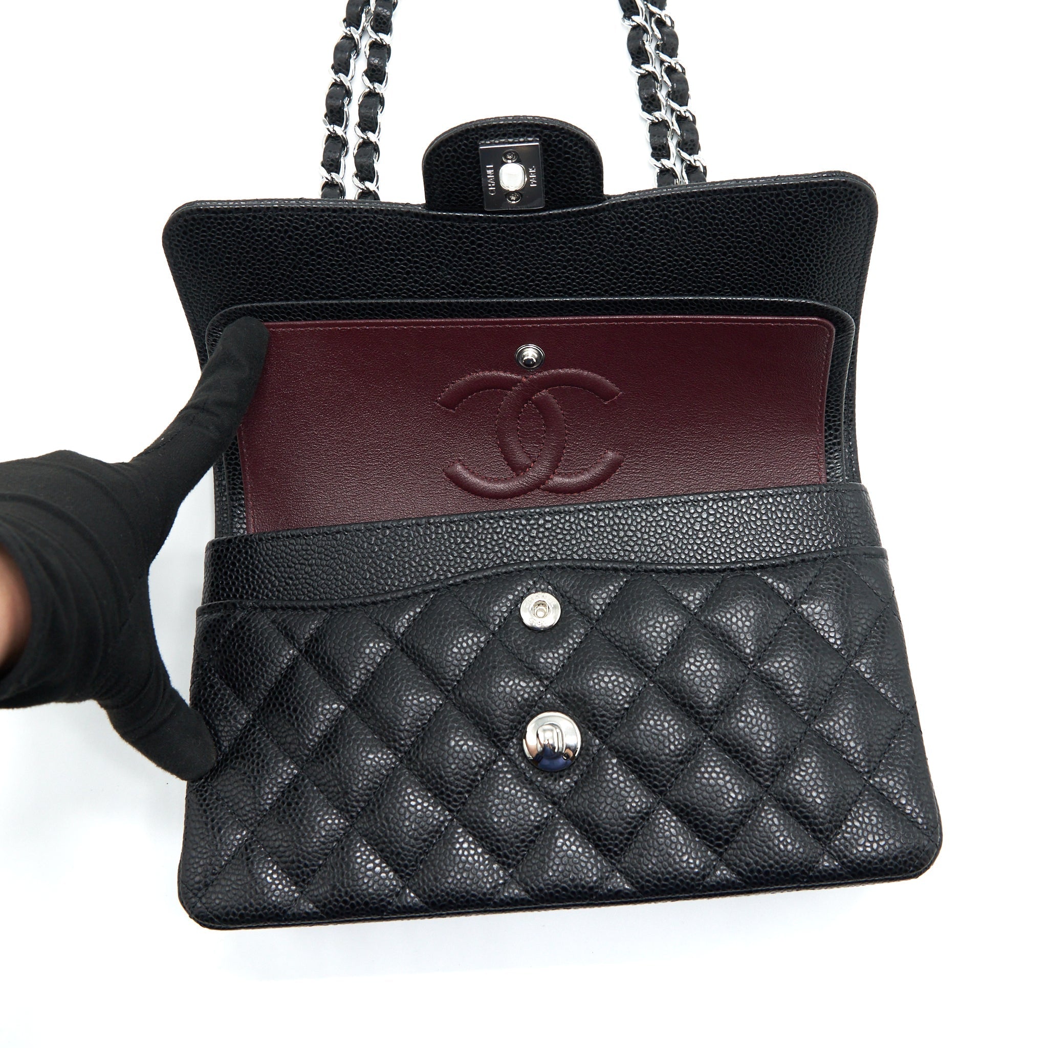 Chanel Small Classic Double Flap Bag Caviar Black