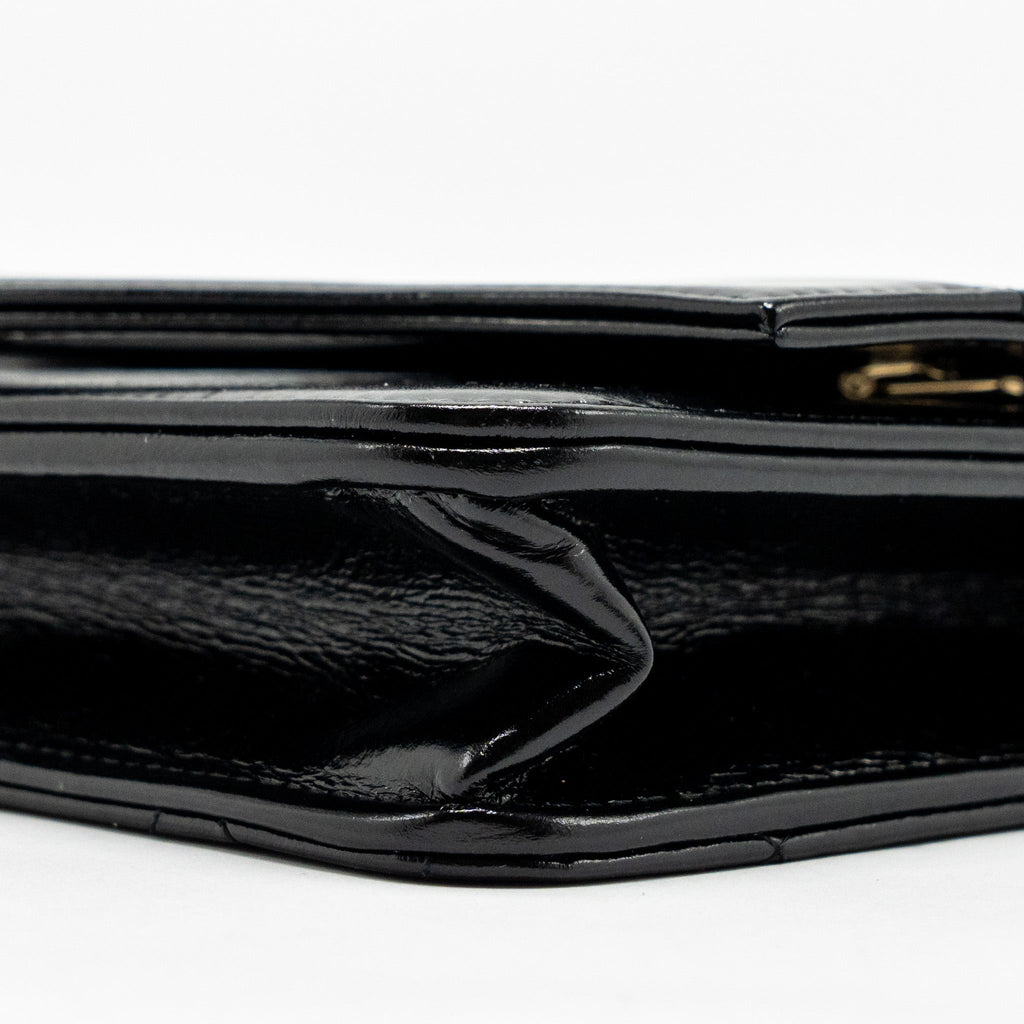 Chanel 24c 31 Wallet On Chain Shiny Calfskin Black L (Microchip)