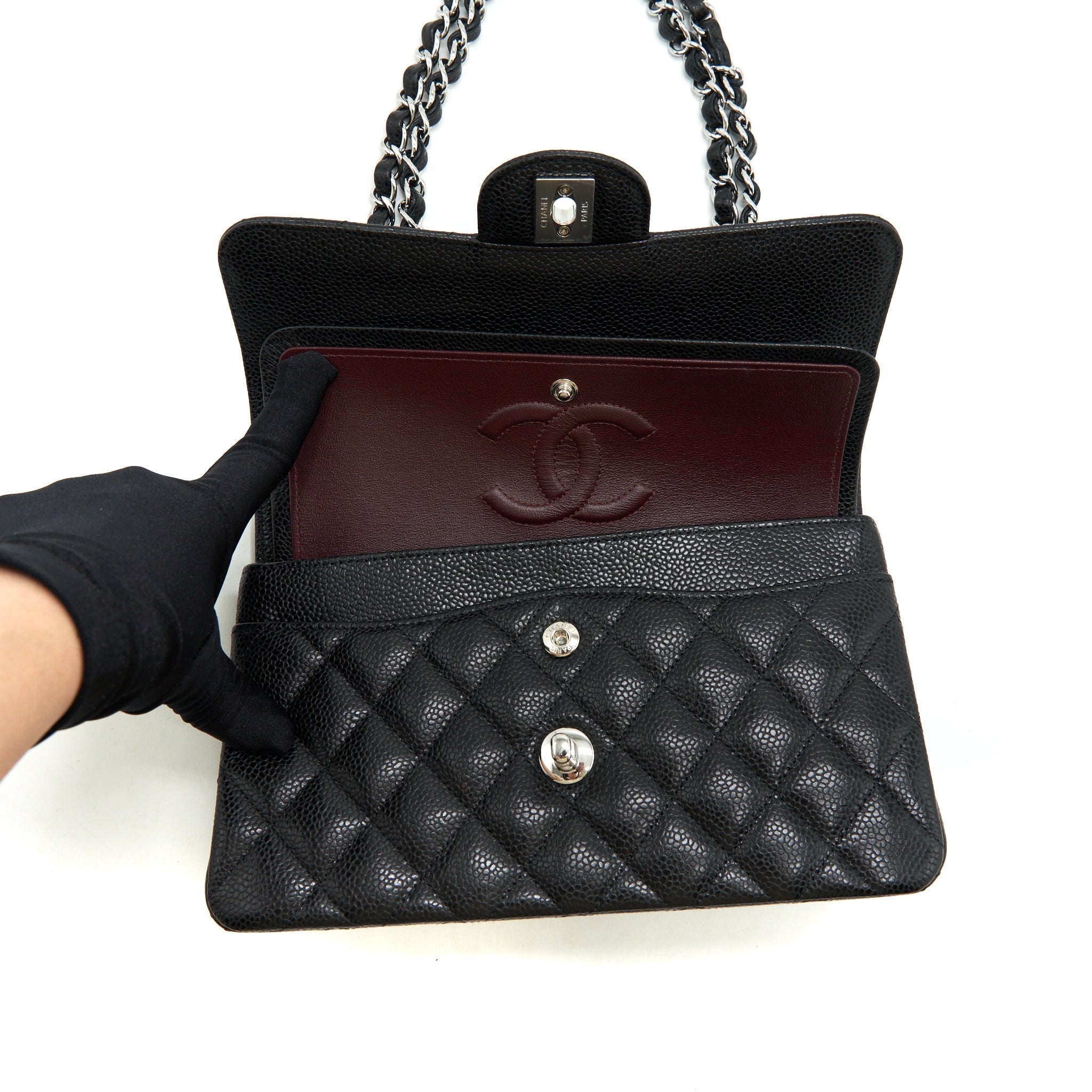 Chanel Small Classic Flap Bag Caviar Black