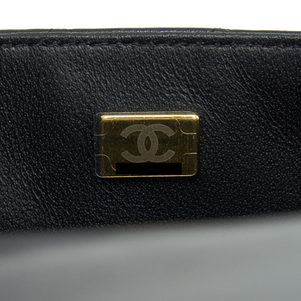 Chanel Mini Rectangular Flap Bag Lambskin Black L(Microchip）