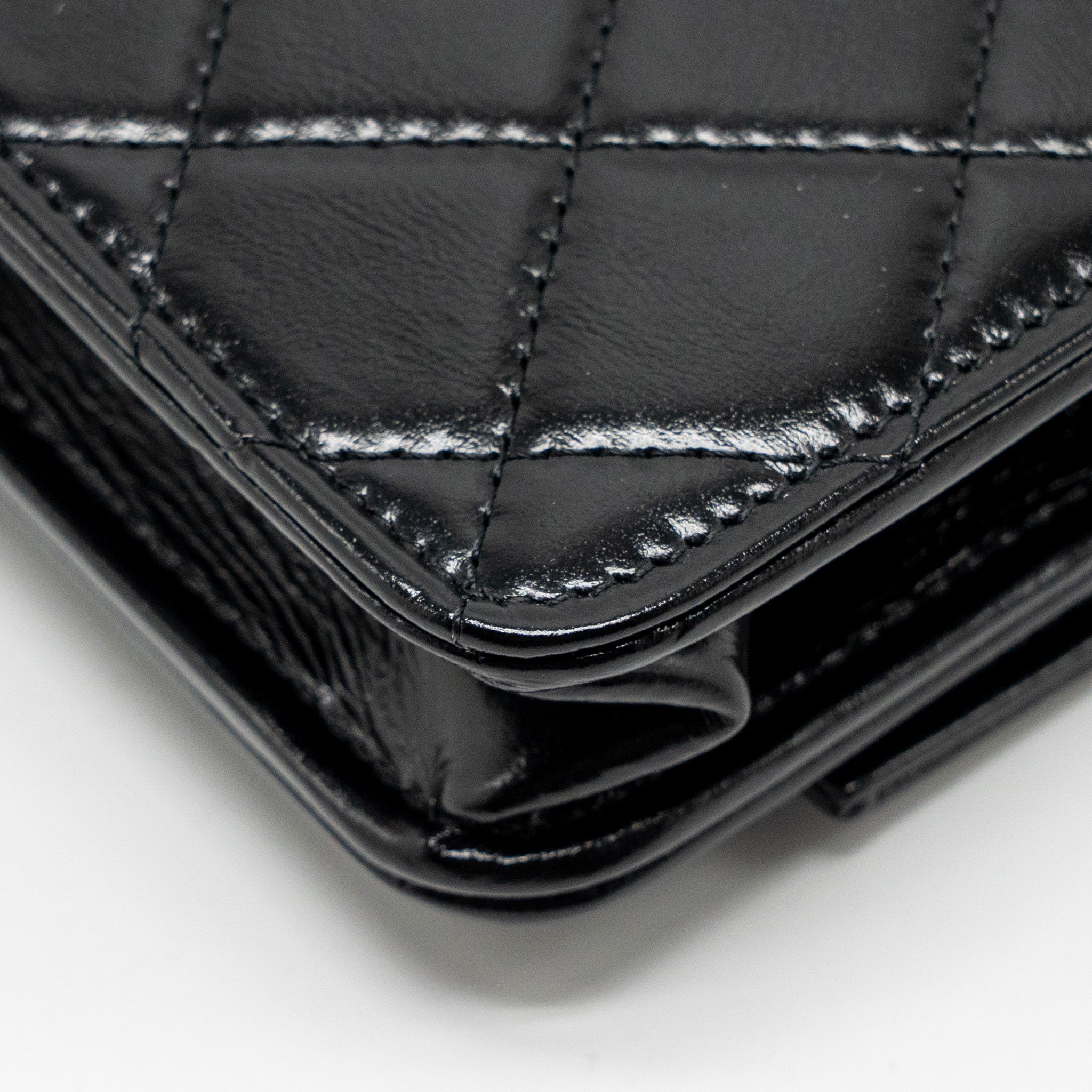 Chanel 24c 31 Wallet On Chain Shiny Calfskin Black L (Microchip)