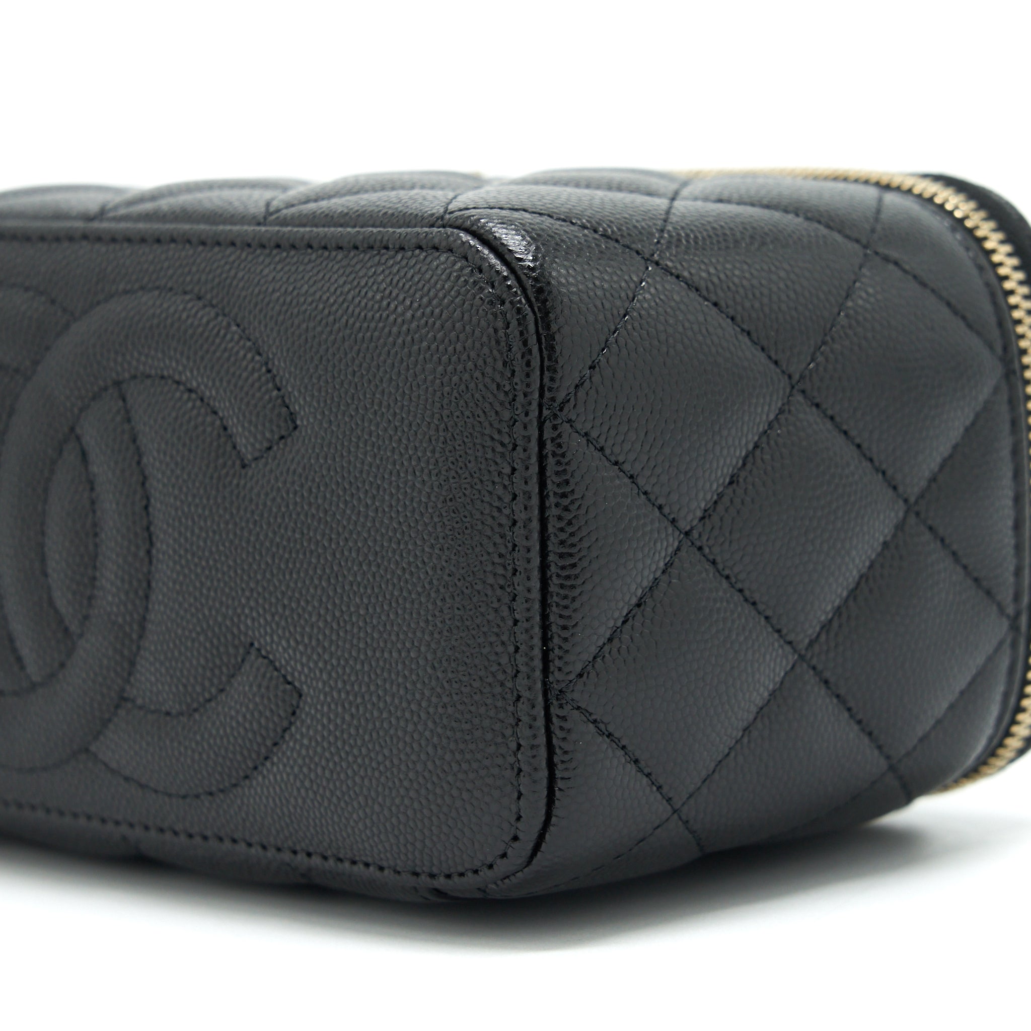 Chanel 22S Long Vanity With Chain Caviar Black L