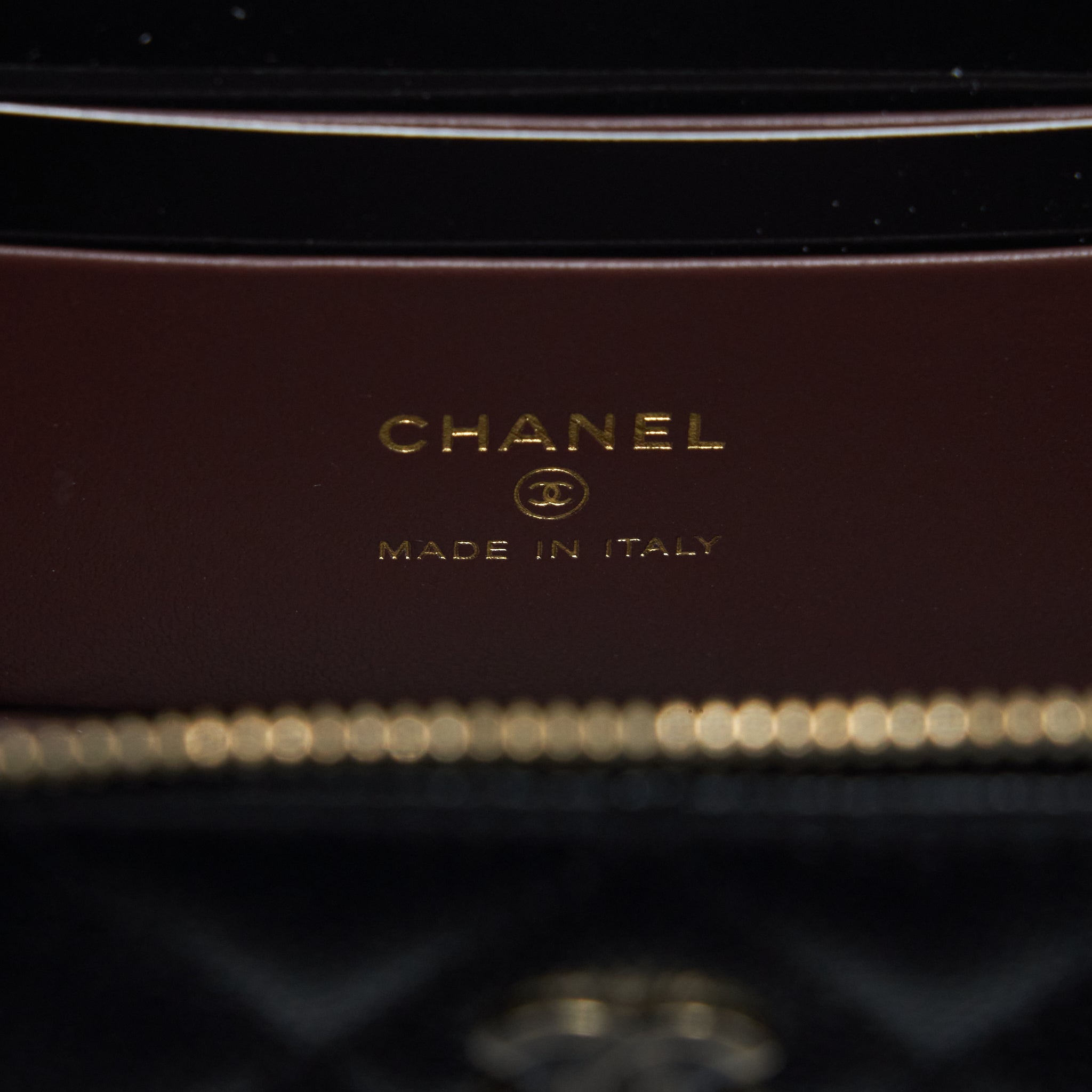 Chanel 22S Long Vanity With Chain Caviar Black L