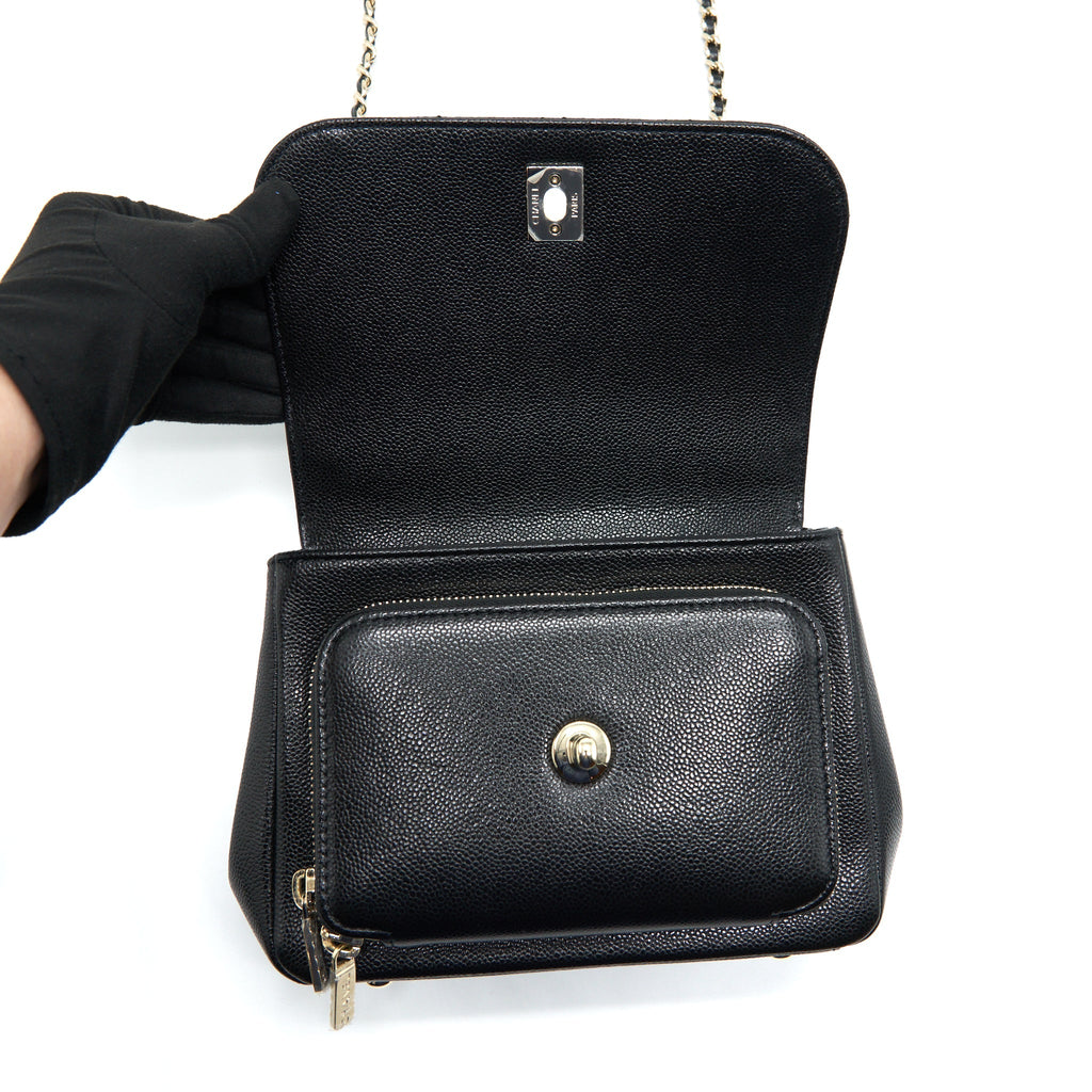 Chanel Small Business Affinity Caviar Black L