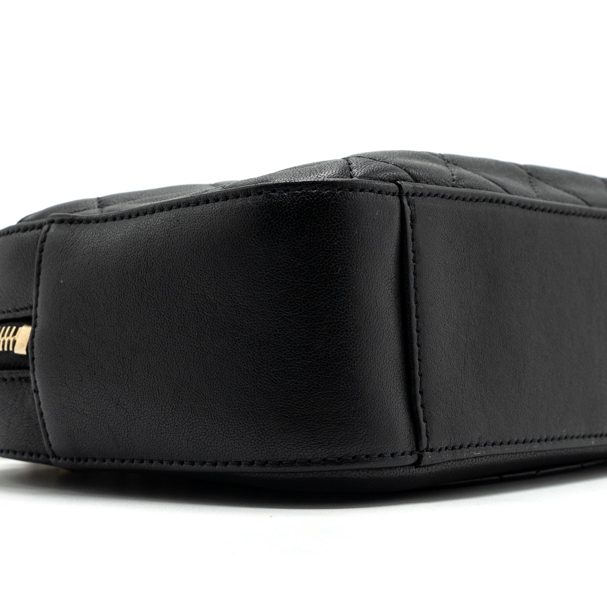 Chanel CC chain logo camera bag lambskin black