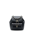 Chanel 23C Large Duma Backpack Calfskin Black L (Microchip)