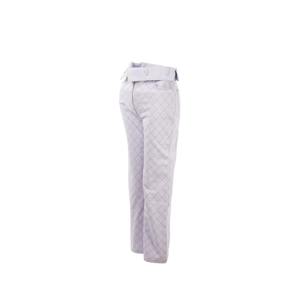 Chanel Size 34 20C Denim Jeans Cotton/Polyester Lavender