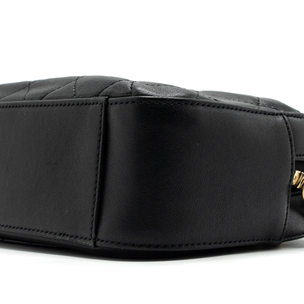 Chanel CC chain logo camera bag lambskin black