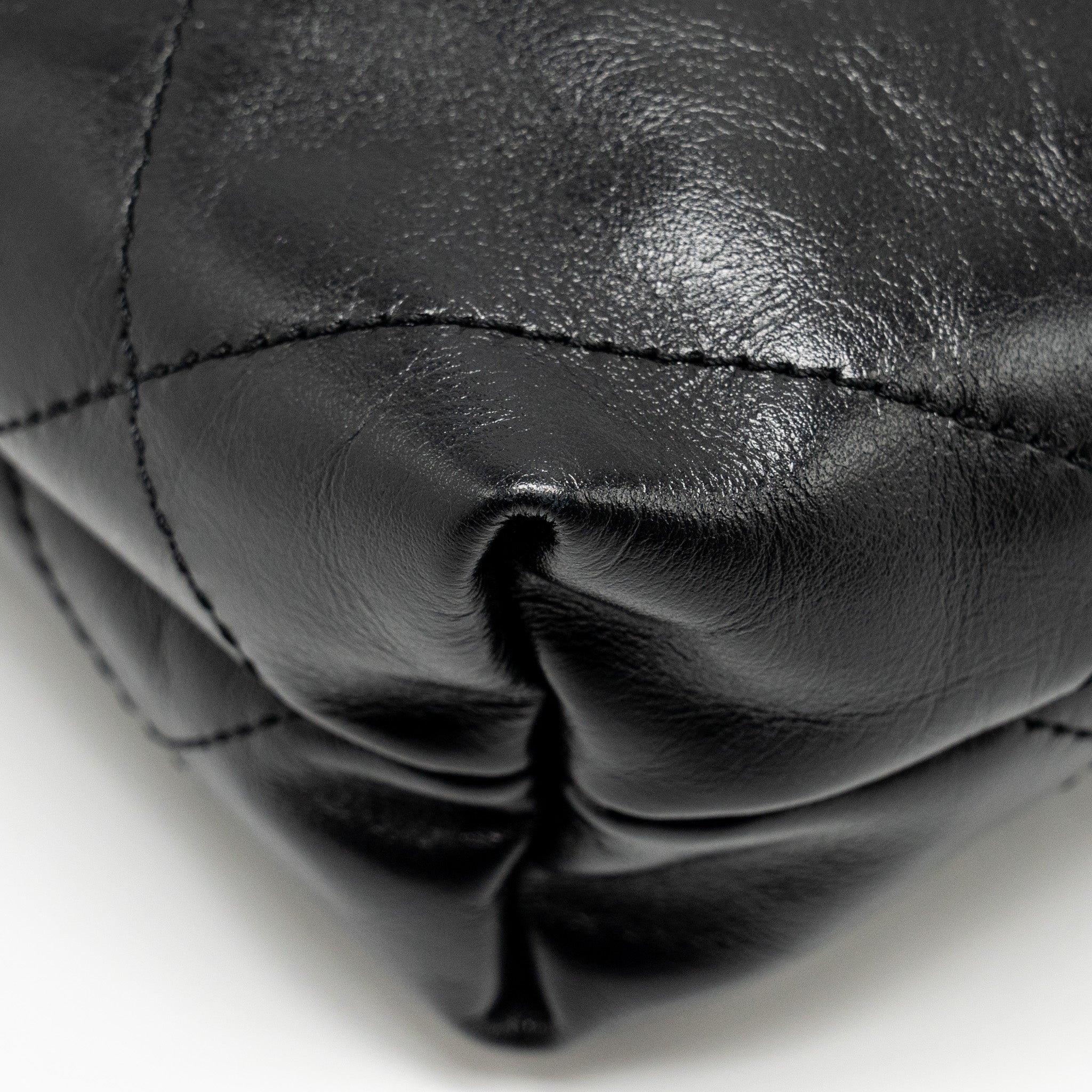 Chanel 23K Mini 22 Bag Shiny Calfskin Black  (Microchip)