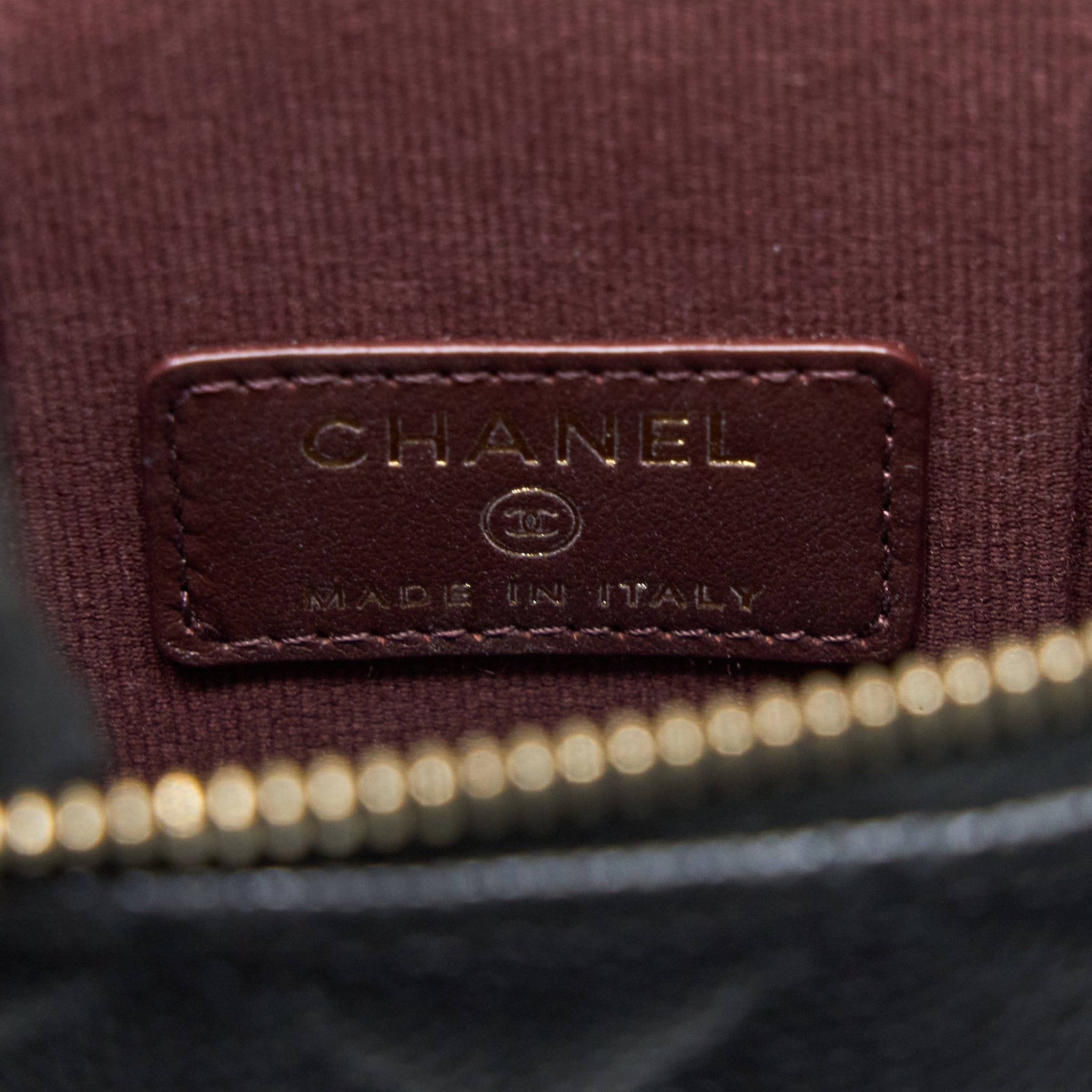Chanel Vanity Phone Holder with Chain Caviar Black L