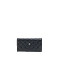 Chanel Classic Long Wallet Caviar Black L