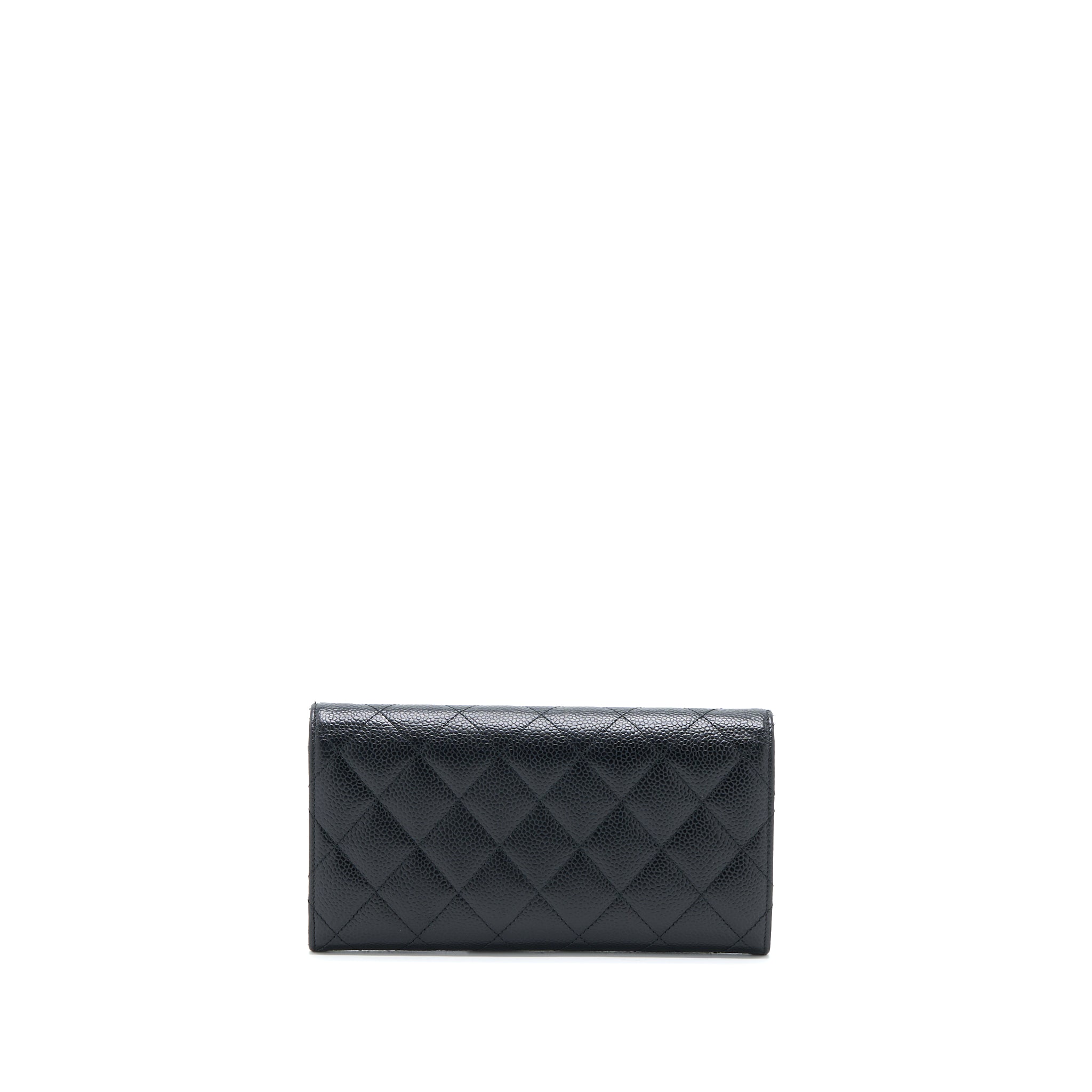 Chanel Classic Long Wallet Caviar Black L